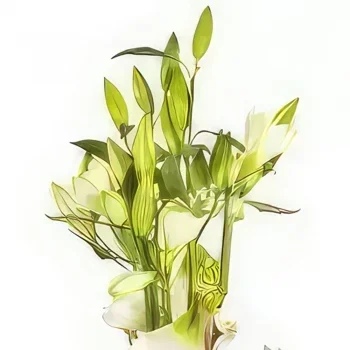 Pau bunga- Gubahan Bunga Meringue Putih Sejambak/gubahan bunga