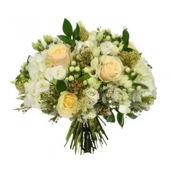 Birmingham flori- Bliss alb și piersic Buchet/aranjament floral