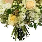 Leicester flowers  -  White & Peach Bliss Flower Bouquet/Arrangement