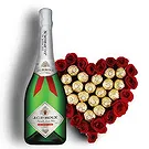 Douglas Blumen Florist- Ferrero Pralinen Herz Bouquet/Blumenschmuck