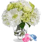 Osidda flowers  -  Bouquet of White Flowers with Pacifier Flower Bouquet/Arrangement