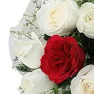 Kenya flowers  -  White & Red Rose Flower Bouquet/Arrangement