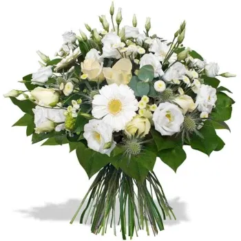 بائع زهور صقلية- باقة من الزهور البيضاء لحفل الزفاف