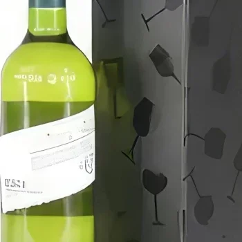 リンツ 花- 白ワインギフトセット 花束/フラワーアレンジメント