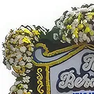 Semarang blomster- Hvid og gul lykønskningstavle Blomst buket/Arrangement