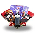 Montenegro blomster- Vin og chokolade gavesæt Blomst buket/Arrangement