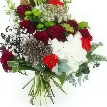 Tarbes bunga- Karangan bunga dengan tangan Hermès Rangkaian bunga karangan bunga
