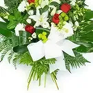 flores Toulouse floristeria -  Corona de flores rojas y blancas Ramo de flores/arreglo floral