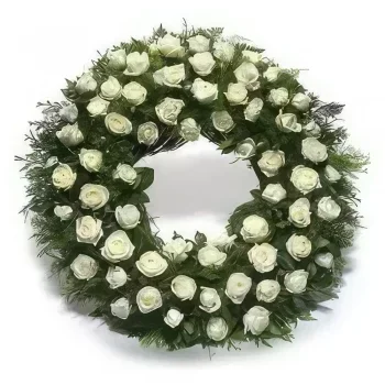 Krakow cvijeća- Vijenac od bijelih ruža Cvjetni buket/aranžman