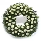 Riversdale flowers  -  Wreath of white roses Flower Bouquet/Arrangement