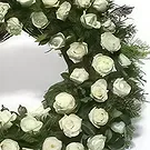 Riversdale flowers  -  Wreath of white roses Flower Bouquet/Arrangement