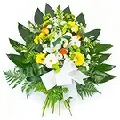 Ducos (Ducos) květiny- Věnec ze žlutých oranžových a bílých květů Kytice/aranžování květin