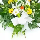 Ducos (Ducos) květiny- Věnec ze žlutých oranžových a bílých květů Kytice/aranžování květin