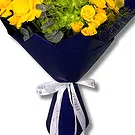 Garhoud flowers  -  Yellow Roses and Lush Green Hydrangea  Flower Bouquet/Arrangement